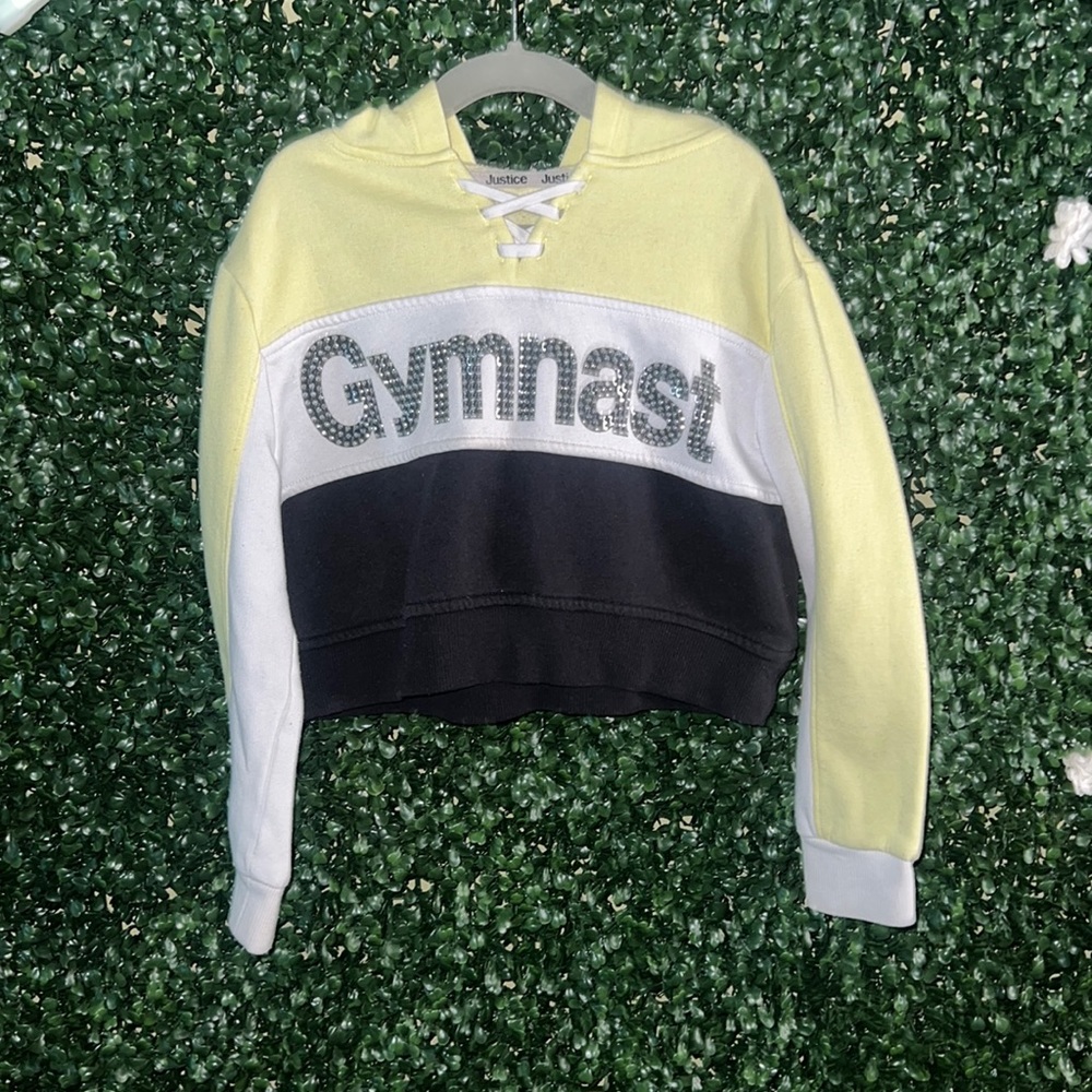 Gymnast crop top hoodie
